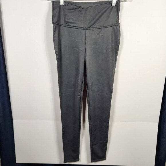 7 Seven Gunmetal Faux Leather Leggings Size Medium - Picture 1 of 10